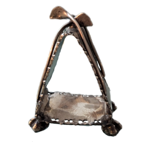 "Best Wishes" Double Wishbone Silver Napkin Ring - Picture 5 of 5